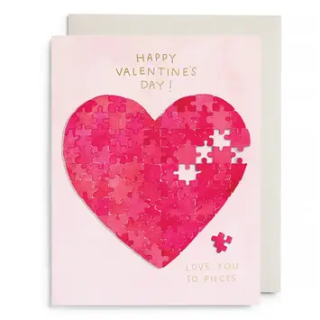 E. Frances Paper Studio - EF EFGCVD0019 - Heart Puzzle Valentine's Day Card