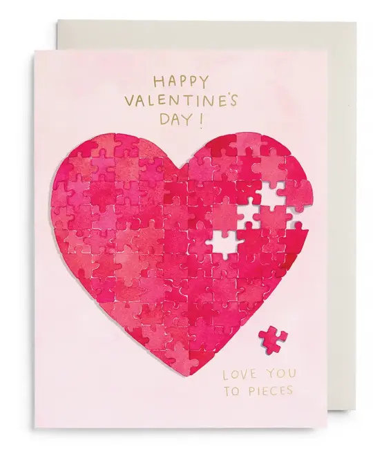 E. Frances Paper Studio - EF EFGCVD0019 - Heart Puzzle Valentine's Day Card
