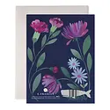 E. Frances Paper Studio - EF EFGCSY0015 - Purple Floral Thinking of You Card