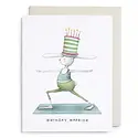 E. Frances Paper Studio - EF EFGCBI0082 - Yoga Bunny Warrior Birthday Card