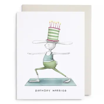 E. Frances Paper Studio - EF EFGCBI0082 - Yoga Bunny Warrior Birthday Card