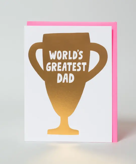 Ashkahn - AS ASGCFD0011 - Gold Trophy World's Greatest Father's Day Card