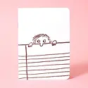 Egg Press - EP EP NBBL - Nosey Guy Softcover Blank B6 Notebook, 5" x 7"