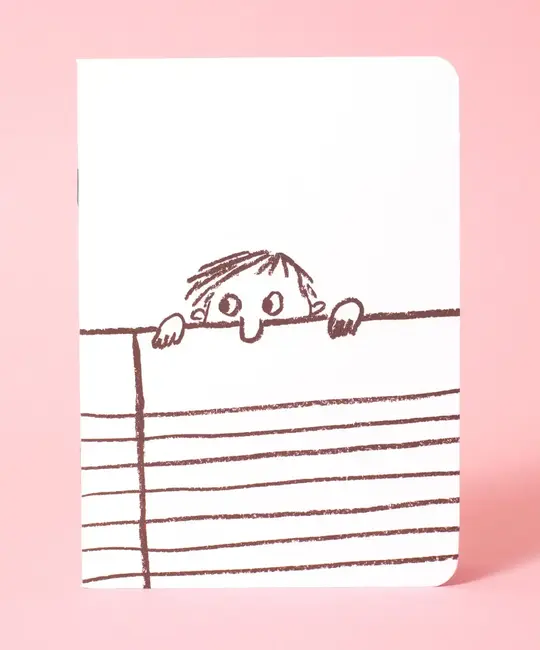 Egg Press - EP EP NBBL - Nosey Guy Softcover Blank B6 Notebook, 5" x 7"
