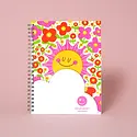 Hello!Lucky - HL HL NBBL - Sunshine & Flowers Letterpress Spiral-bound Blank Notebook