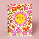 Hello!Lucky - HL HL NBBL - Sunshine & Flowers Letterpress Spiral-bound Blank Notebook