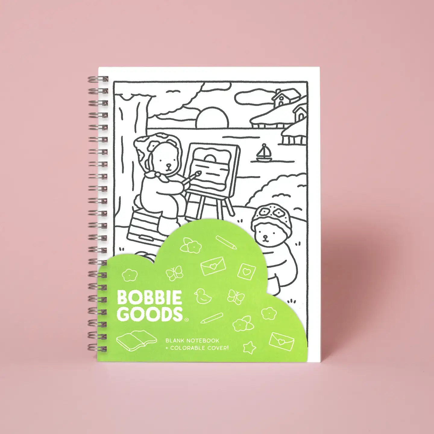 Bobbie Goods - BOG BOG NBBL - Coloring Scene Cover Letterpress Spiral-bound Blank Notebook