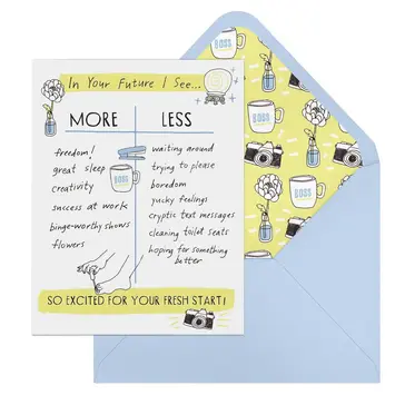 Em + Friends - EMM EMMGCFR0034 - Fresh Start More/Less Julia Rothman Card