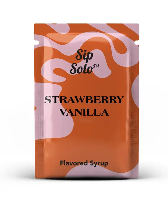 Sip Solo - SIS SIS FAD - Strawberry Vanilla Single-Serve Flavored Syrup