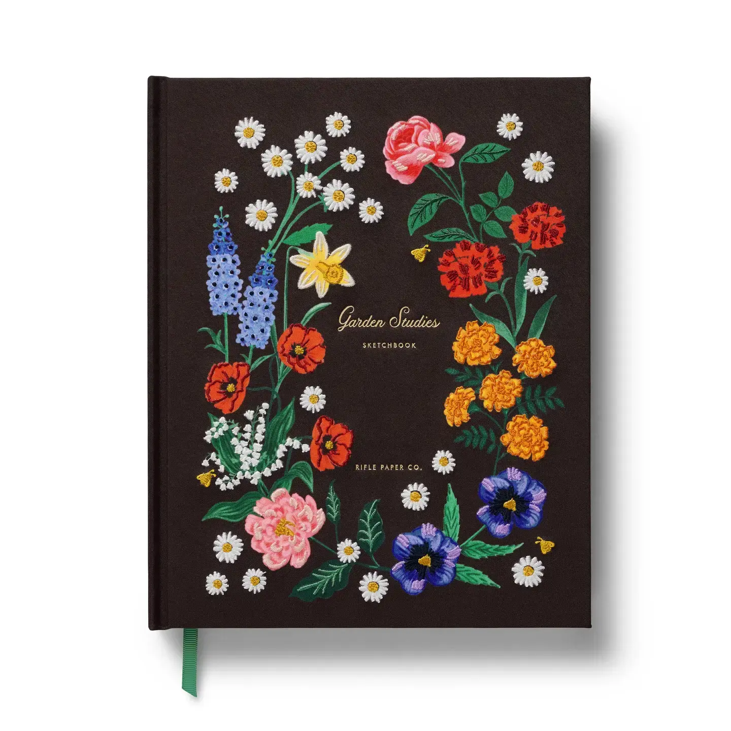 Rifle Paper Co - RP RP NBBL - Garden Study Embroidered Fabric Sketchbook, Blank