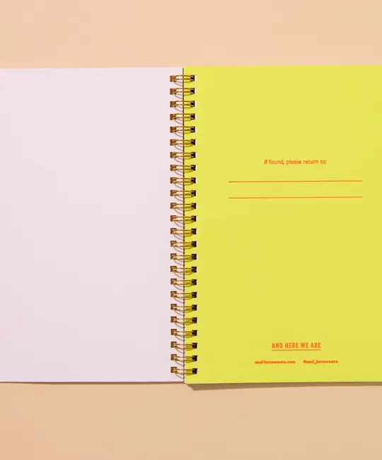 and Here We Are - AHW AHW NBLI - Diet Soda Modern Pop Art Spiral Notebook, lined