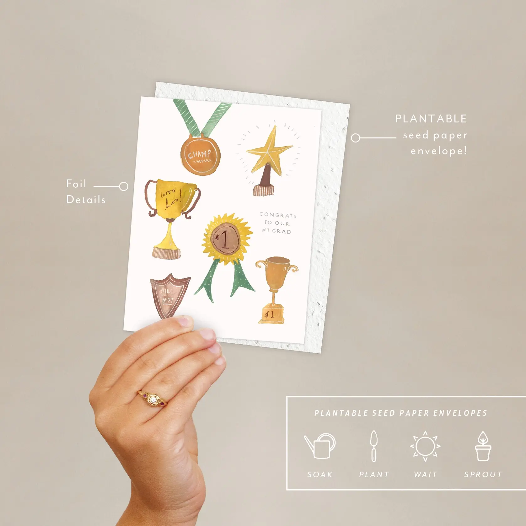 Seedlings - SED SEDGCGR - You're #1 Graduation Card