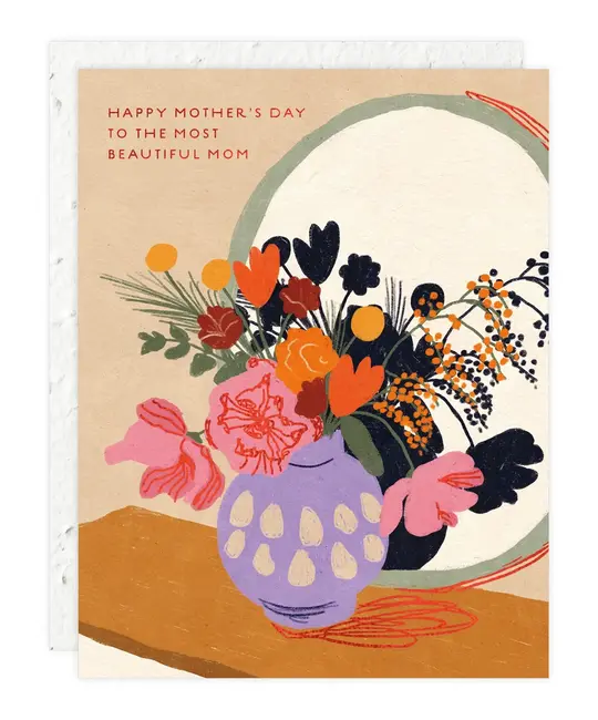 Seedlings - SED SEDGCMD0007 - Most Beautiful Mom Vase Mother's Day Card