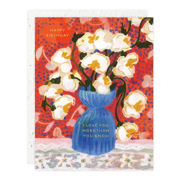 Seedlings - SED SEDGCBI0085 - Abundance Flower Vase Birthday Card
