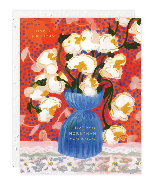 Seedlings - SED SEDGCBI0085 - Abundance Flower Vase Birthday Card