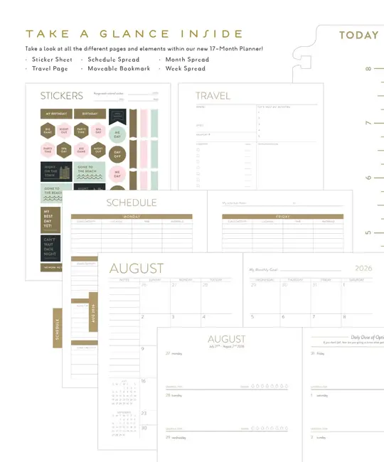 Seedlings - SED SED AG17 - 2027 Angel Spiral Planner 17-Month Agenda