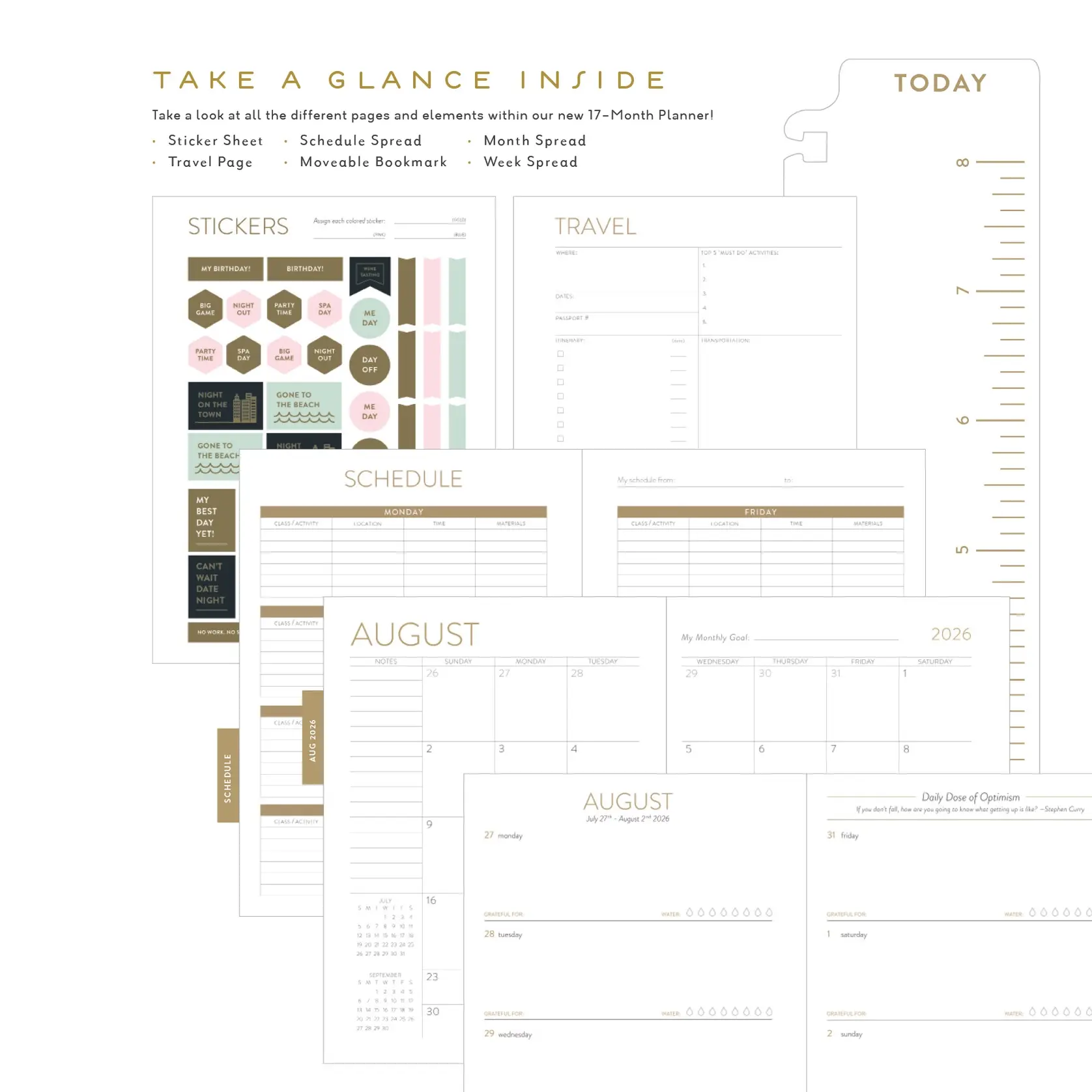 Seedlings - SED SED AG17 - 2027 Angel Spiral Planner 17-Month Agenda