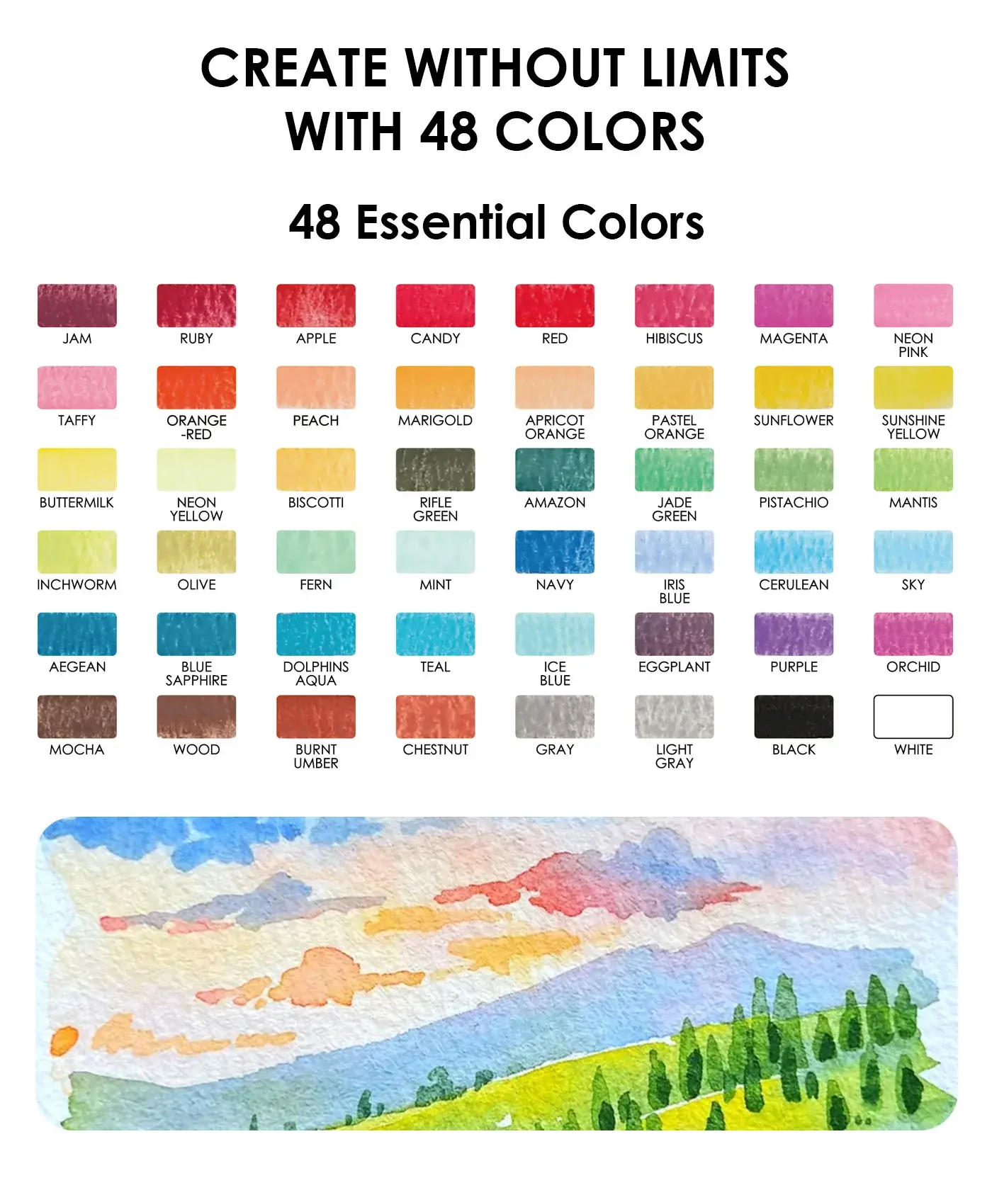 Grabie Art - GRAA GRAA AS - All-In-One Watercolor Set of 48