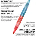 Grabie Art - GRAA GRAA AS - Dual Tone Iridescent Glitter Acrylic Paint Marker Set Of 8