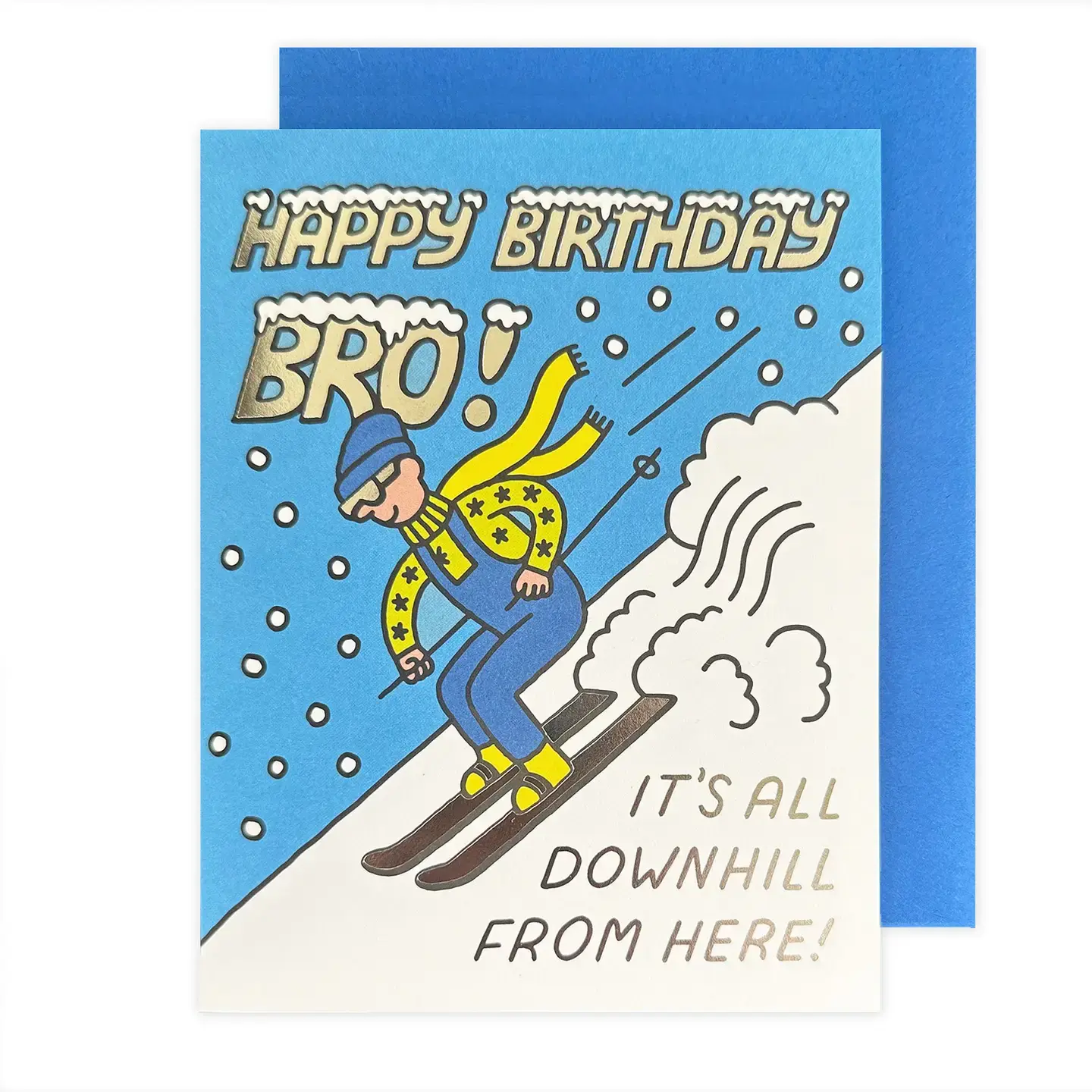 The Social Type - TST TSTGCBI0062  - Bro Skiing Birthday Card