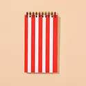 and Here We Are - AHW AHW NBPO - Red Stripe Top Spiral Pocket Notebook, Lined