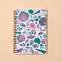 and Here We Are - AHW AHW NBLI - Shell Pattern Lined Spiral Notebook