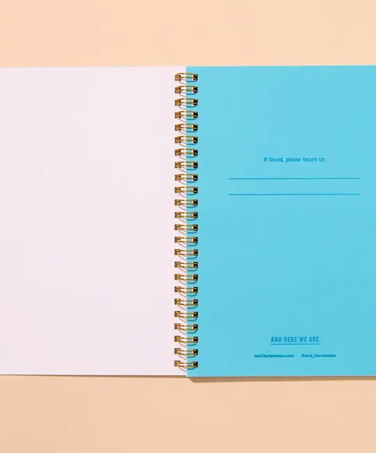 and Here We Are - AHW AHW NBLI - Rainbow Trout Fish Lined Spiral Notebook