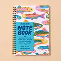 and Here We Are - AHW AHW NBLI - Rainbow Trout Fish Lined Spiral Notebook
