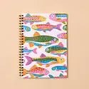 and Here We Are - AHW AHW NBLI - Rainbow Trout Fish Lined Spiral Notebook