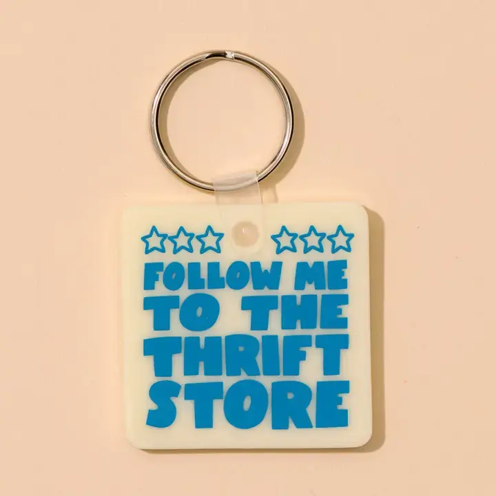 and Here We Are - AHW AHW ACKC - Thrift Store PVC Keychain