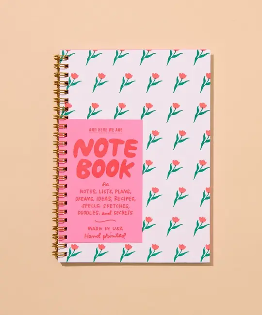 and Here We Are - AHW AHW NBLI - Printemps Tulip Spiral Notebook, lined