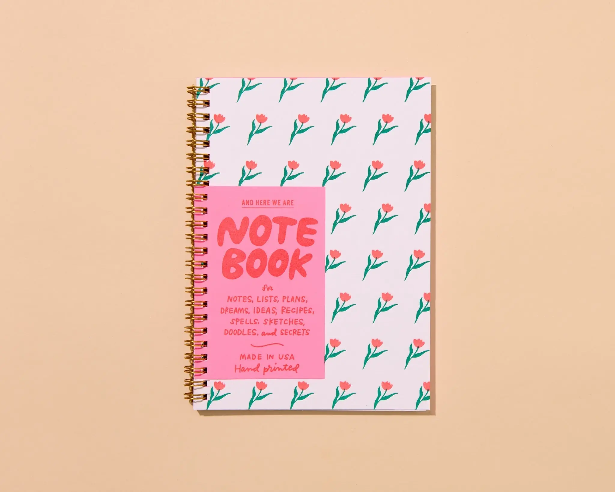and Here We Are - AHW AHW NBLI - Printemps Tulip Spiral Notebook, lined