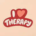 and Here We Are - AHW AHW ST -  I Heart Therapy Sticker