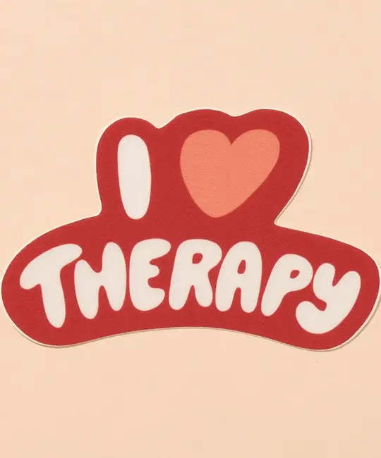 and Here We Are - AHW AHW ST -  I Heart Therapy Sticker