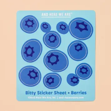 and Here We Are - AHW AHW ST - Blueberries Bitty Fruit Sticker Sheet