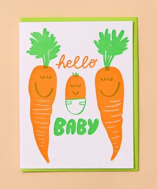 and Here We Are - AHW AHWGCBA0016 - Carrots Baby Card