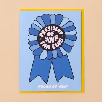 and Here We Are - AHW AHWGCCO0007 - Your Fan Club Ribbon Congratulations Card