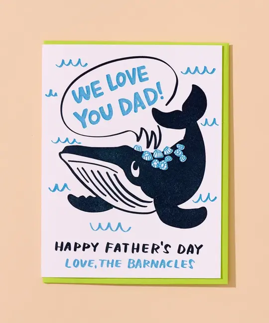 and Here We Are - AHW AHWGCFD0010 - Barnacles Whale Father's Day Card