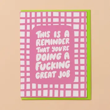 and Here We Are - AHW AHWGCFR - Reminder Great Job Encouragement Card