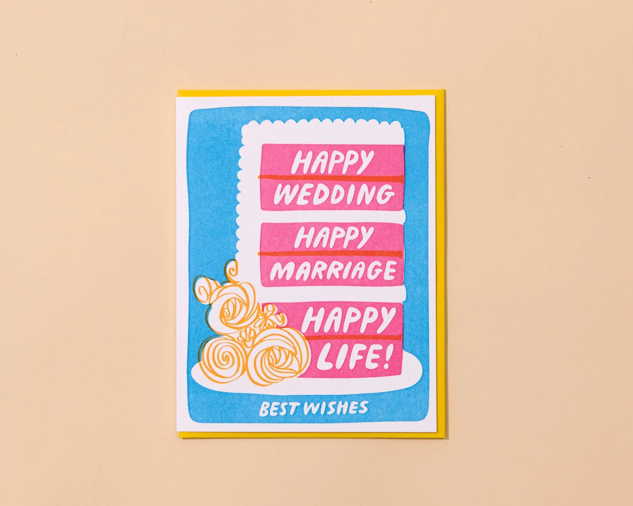 and Here We Are - AHW AHWGCWE0008 - Cake Happy Live Happy Marriage Happy Wedding Card