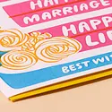 and Here We Are - AHW AHWGCWE0008 - Cake Happy Live Happy Marriage Happy Wedding Card