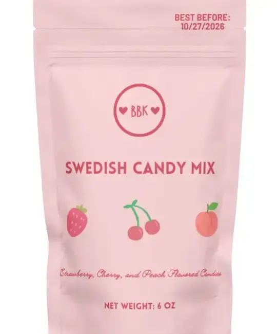 Boca Bear Kids - BBK BBK FAD - Strawberry, Peach, & Cherry Swedish Candy Mix (6 oz.)