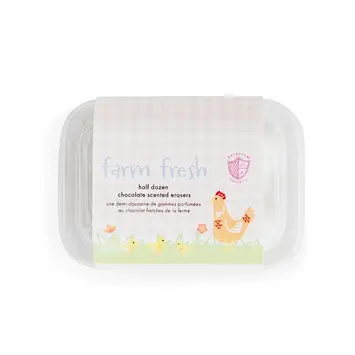 Daydream Society - DAS DAS OS - Farm Fresh Eraser Set, Chocolate Scented Egg Erasers
