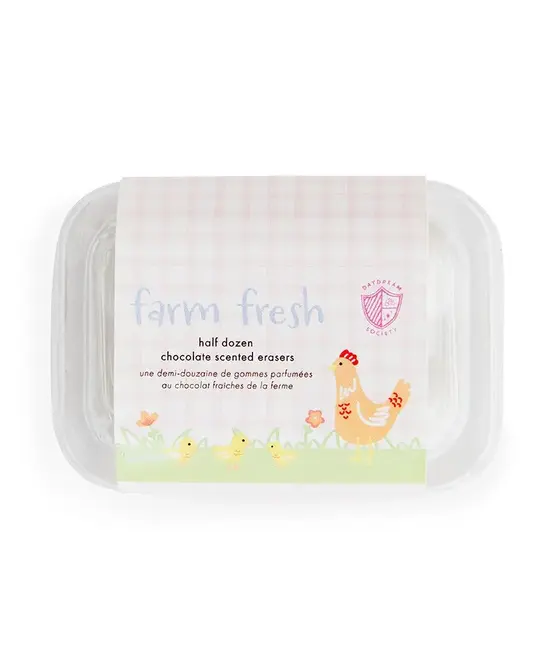 Daydream Society - DAS DAS OS - Farm Fresh Eraser Set, Chocolate Scented Egg Erasers
