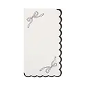 My Minds Eye - MME MME PSNA - Black Bow Scallop Edge Guest Dinner Napkins