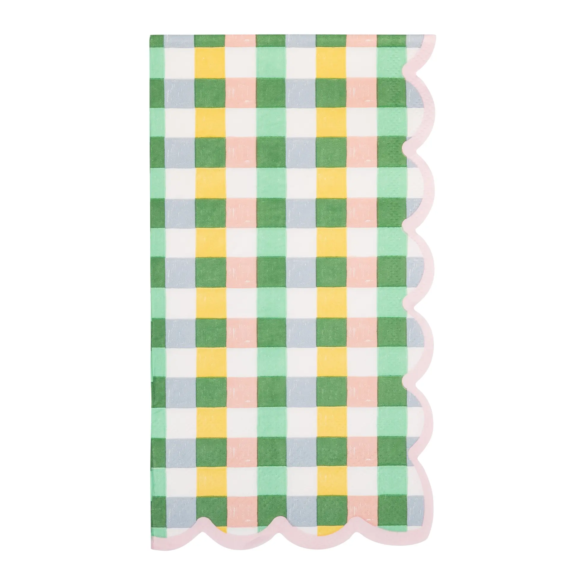 My Minds Eye - MME MME PSNA - Hopscotch Gingham Scallop Edge Guest Dinner Napkins