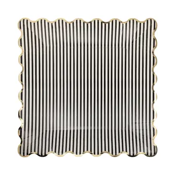 My Minds Eye - MME MME PS - Black Striped Square Plates