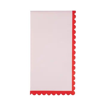 My Minds Eye - MME MME PSNA - Ripple Edge Pink Red Guest Dinner Napkins