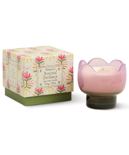 Paddywax - PA PA CALA - Tulip Glass Candle, Bronzed Gardenia Purple
