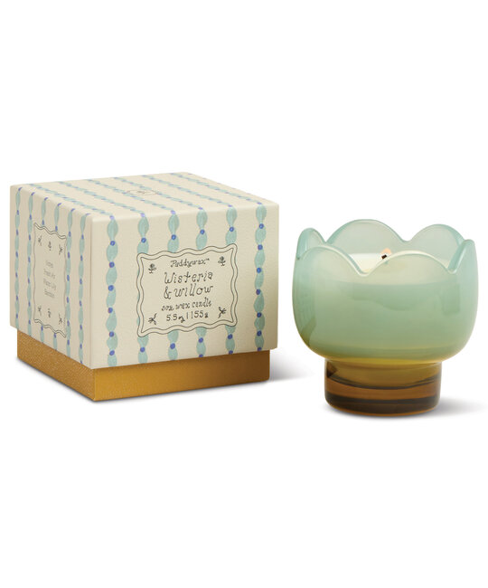 Paddywax - PA PA CALA - Tulip Glass Candle, Wisteria & Willow Blue